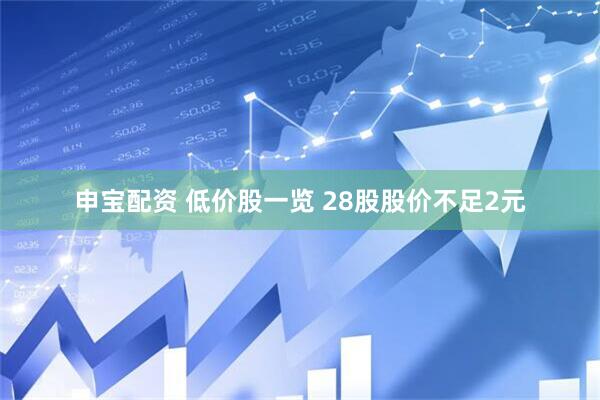 申宝配资 低价股一览 28股股价不足2元