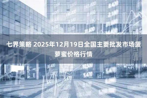 七界策略 2025年12月19日全国主要批发市场菠萝蜜价格行情